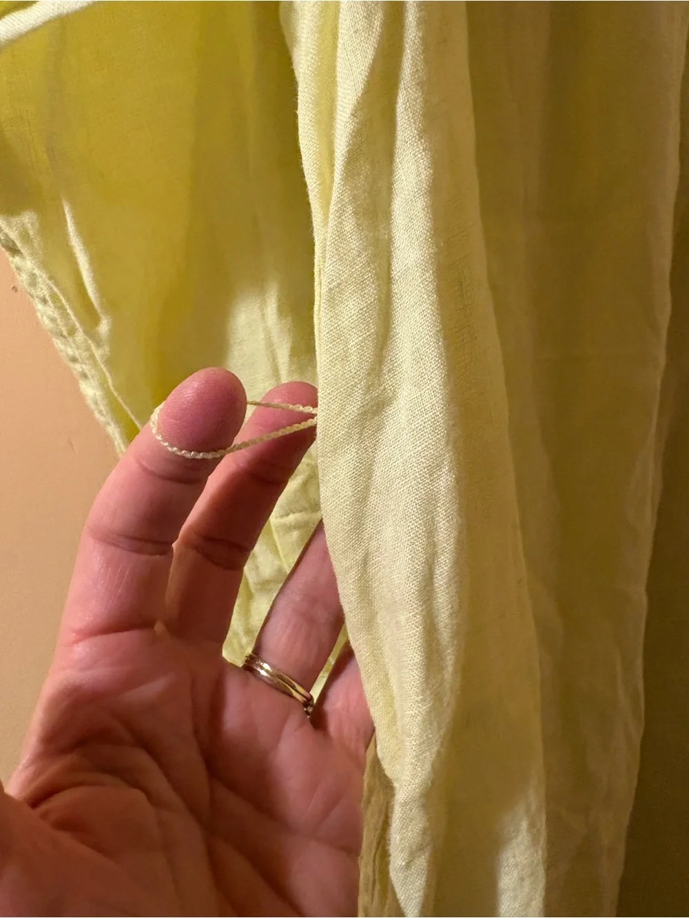 J. Crew Linen Cabana Maxi Dress in Yellow